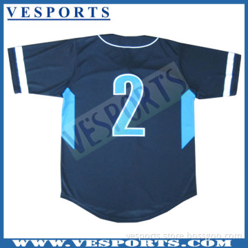 Sublimation 100% Polyester Baseball Jersey
